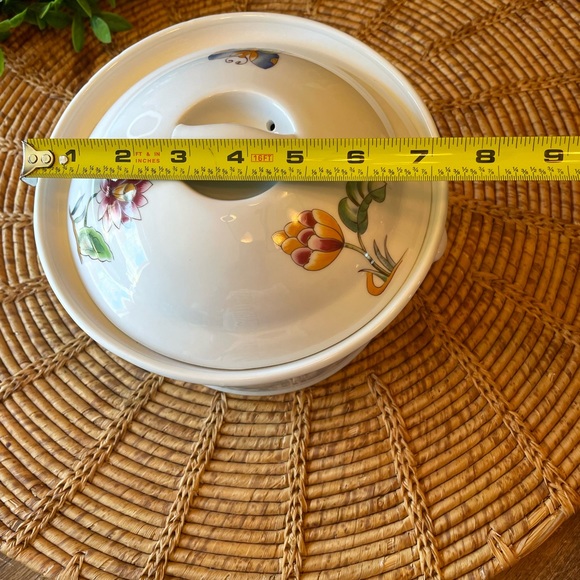 Louis Lourioux France Le Faune Floral & Butterfly Porcelain Covered Dish - Picture 12 of 14